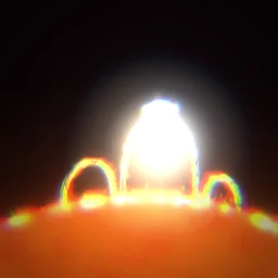 Solar flare particle effect