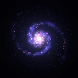 Spiral galaxy particle effect