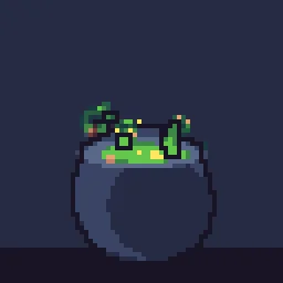 Pixel Cauldron Bubbles particle effect
