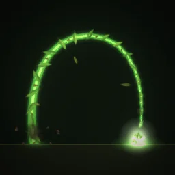 Vine lash particle effect