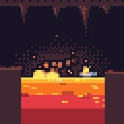 Lava pool particle effect