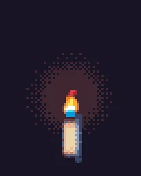 Candle Flame Pixel Art particle effect