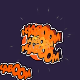 Comic Kaboom particle effect