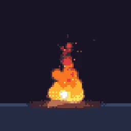 Campfire particle effect