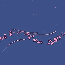 Sakura gust particle effect