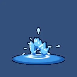 Water splash particle effect